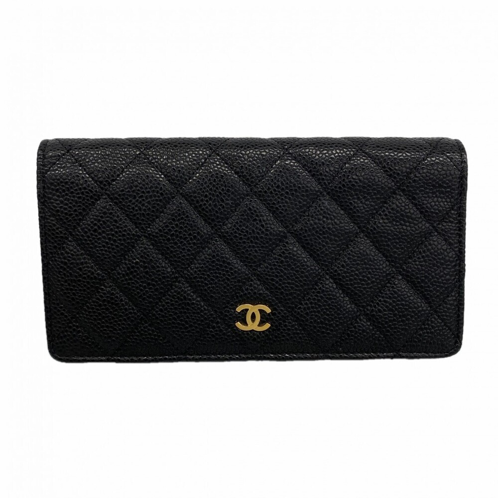 Chanel Black Caviar Leather Wallet